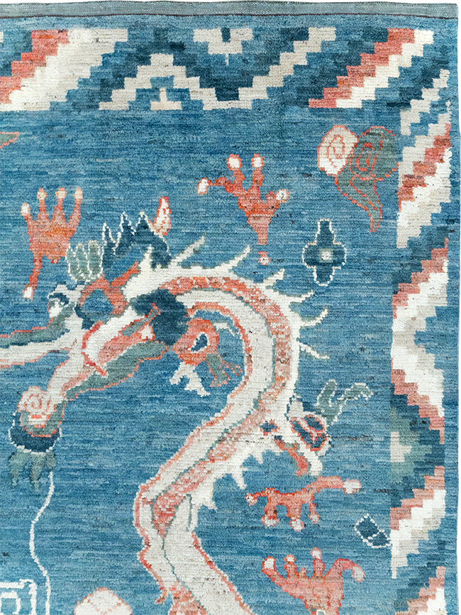 Modern East Turkestan Khotan Pictorial Room Size Carpet, No.32397 - Staging