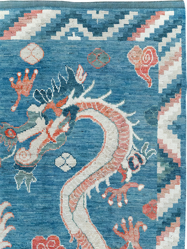 Modern East Turkestan Khotan Pictorial Room Size Carpet, No.32397 - Staging