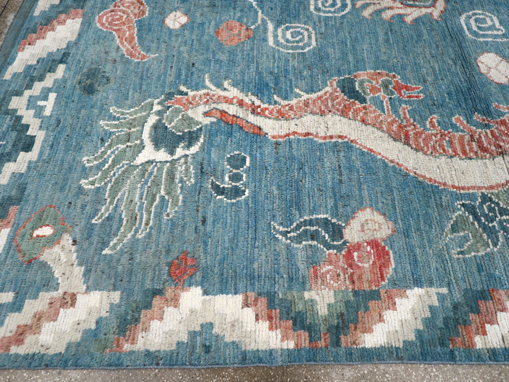 Modern East Turkestan Khotan Pictorial Room Size Carpet, No.32397 - Staging
