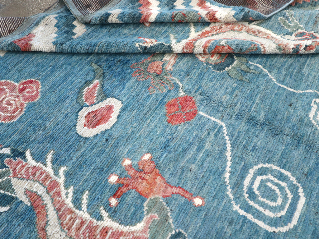 Modern East Turkestan Khotan Pictorial Room Size Carpet, No.32397 - Staging