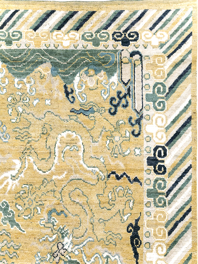 Modern East Turkestan Pictorial Khotan Room Size Carpet, No.32398 - Staging