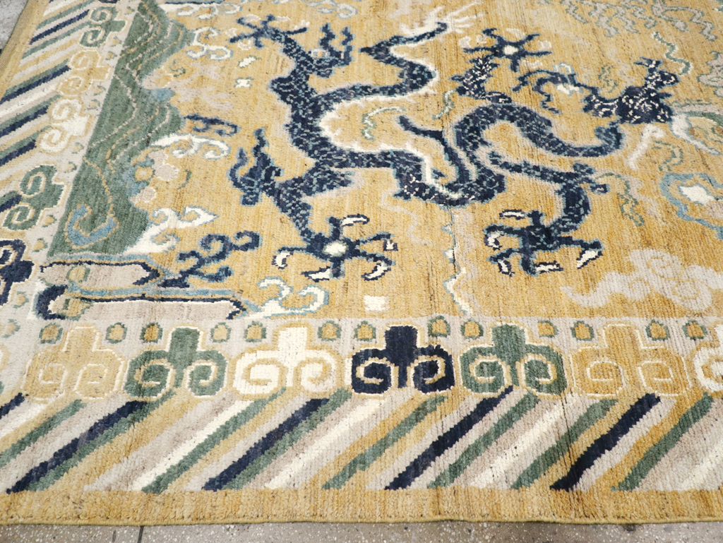 Modern East Turkestan Pictorial Khotan Room Size Carpet, No.32398 - Staging