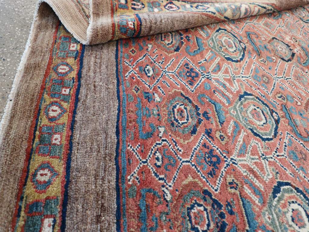 Antique Persian Serab Square Accent Rug, No.32399 - Staging