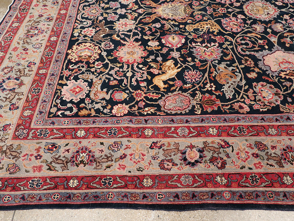 Vintage Turkish Pictorial Room Size Carpet, No.32401 - Staging