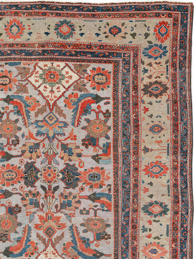 Antique Persian Mahal Large Room Size Carpet, No.32406 - Staging