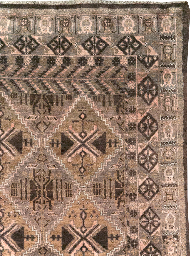 Vintage Persian Baluch Rug, No.32412 - Staging