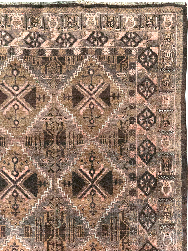 Vintage Persian Baluch Rug, No.32412 - Staging