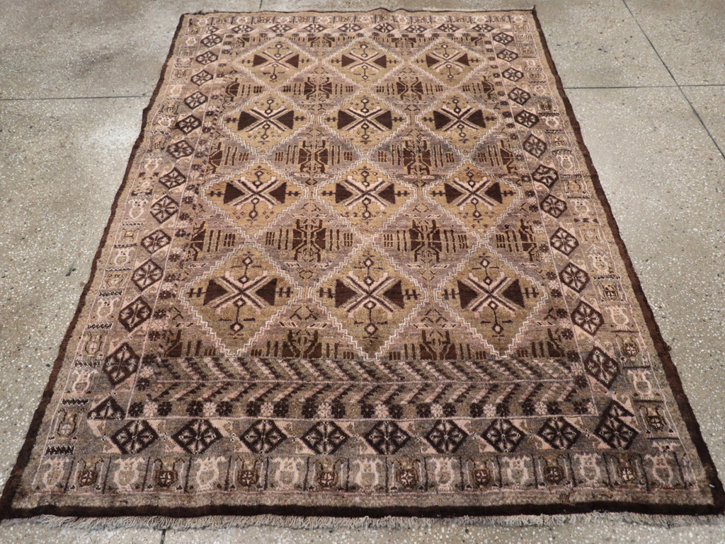 Vintage Persian Baluch Rug, No.32412 - Staging