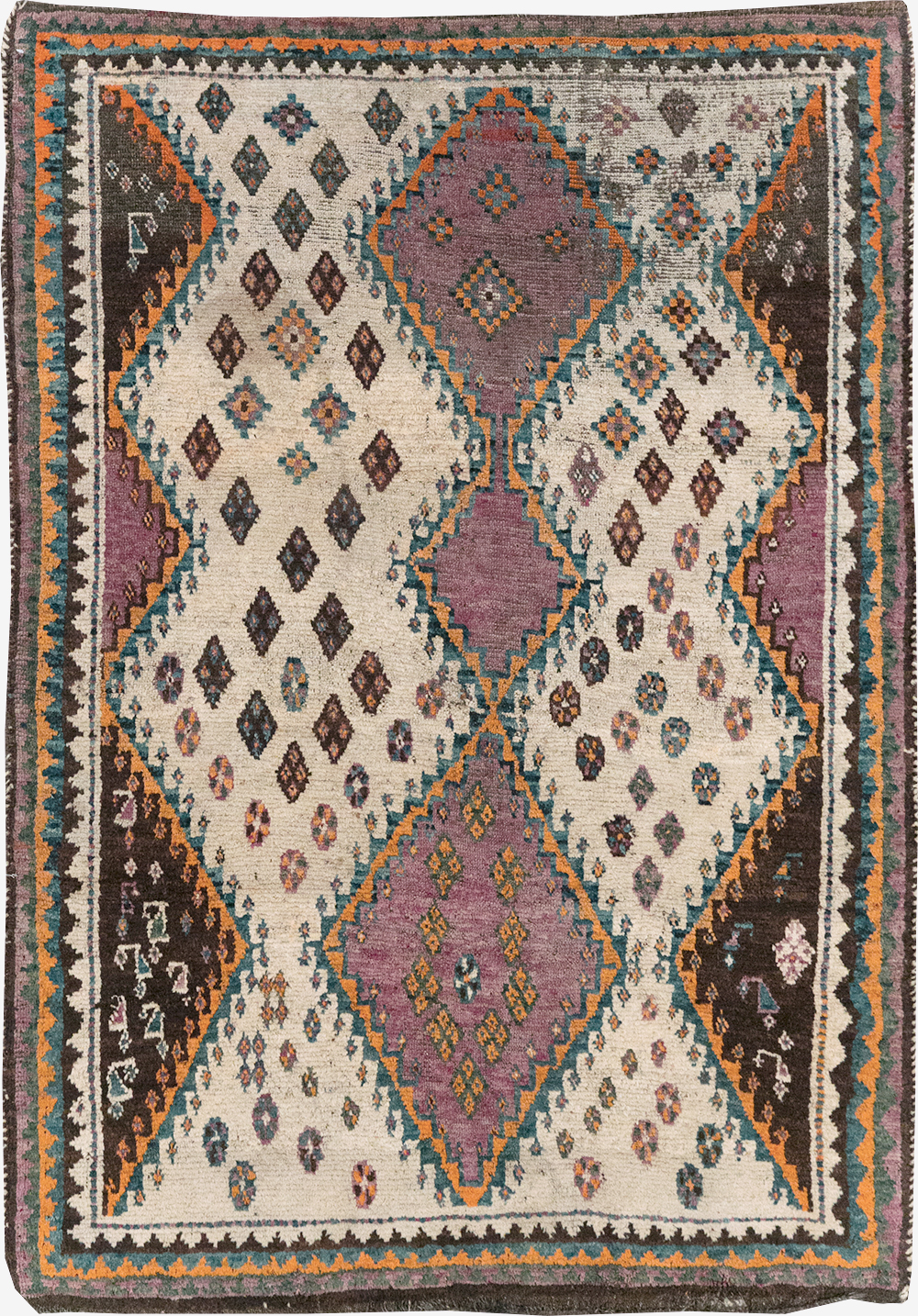 Vintage Persian Gabbeh Rug, No.32413 - Staging