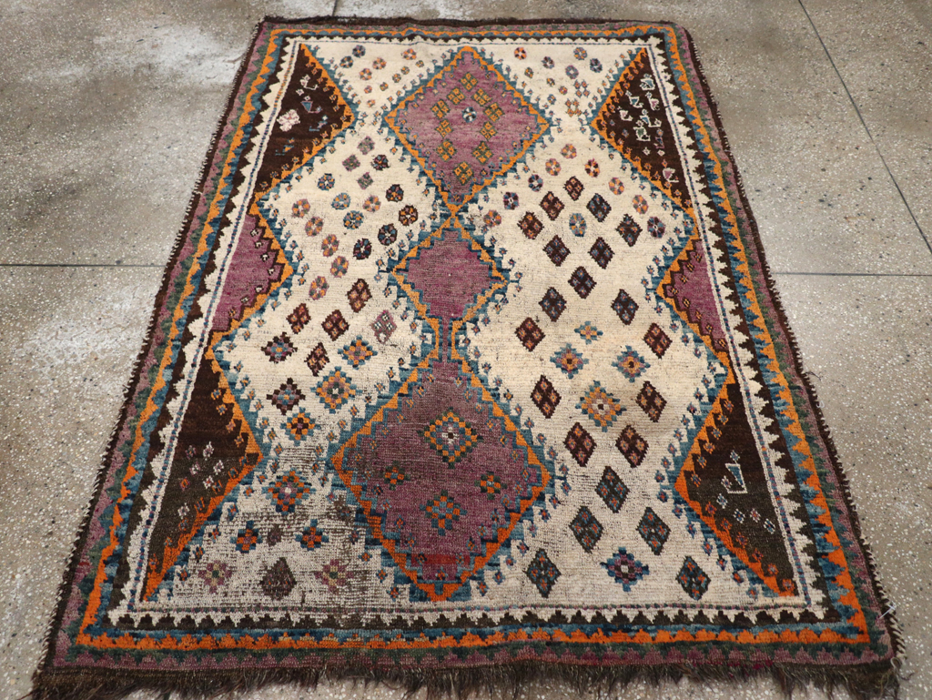 Vintage Persian Gabbeh Rug, No.32413 - Staging