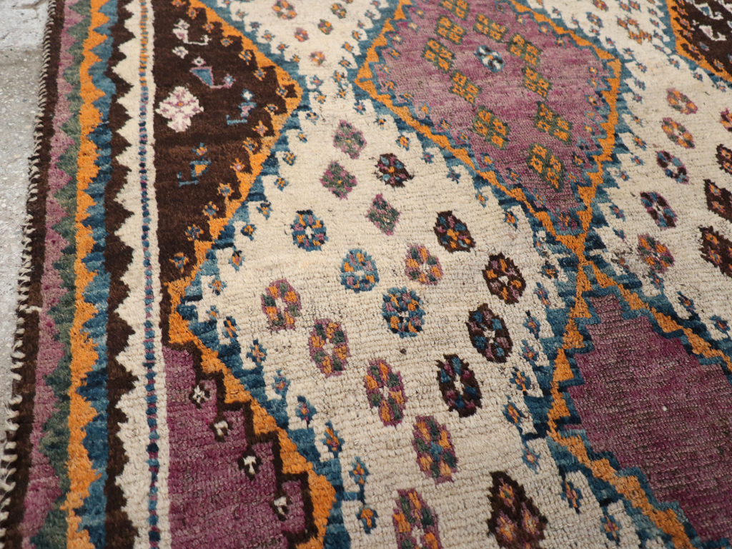 Vintage Persian Gabbeh Rug, No.32413 - Staging
