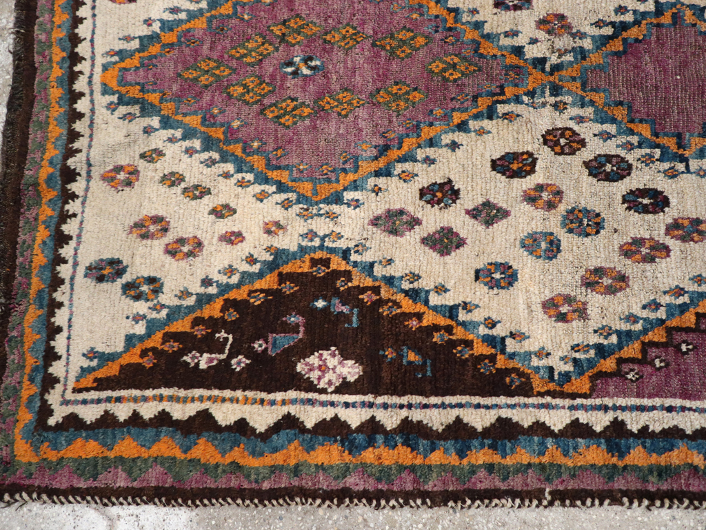 Vintage Persian Gabbeh Rug, No.32413 - Staging