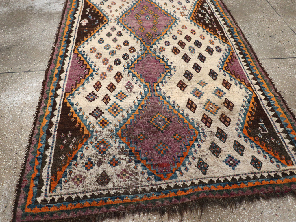 Vintage Persian Gabbeh Rug, No.32413 - Staging
