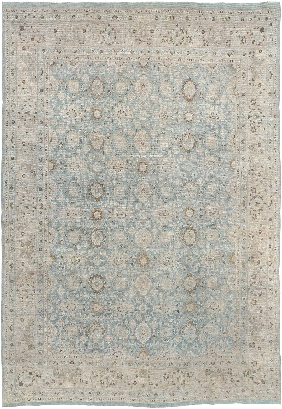 Antique Persian Mashad Room Size Carpet, No.32421 - Staging
