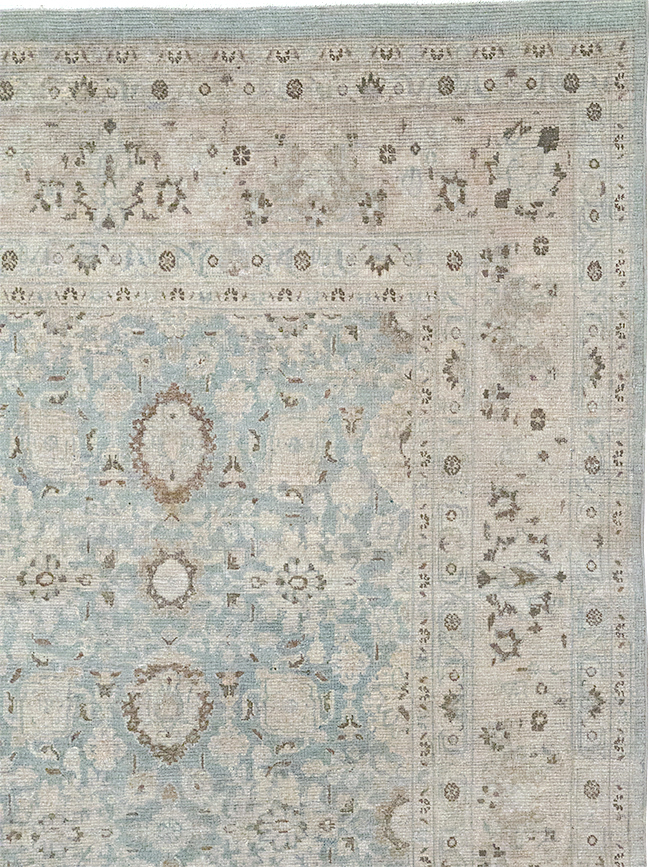 Antique Persian Mashad Room Size Carpet, No.32421 - Staging
