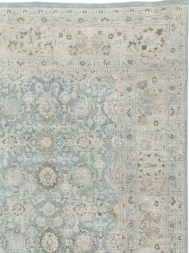 Antique Persian Mashad Room Size Carpet, No.32421 - Staging