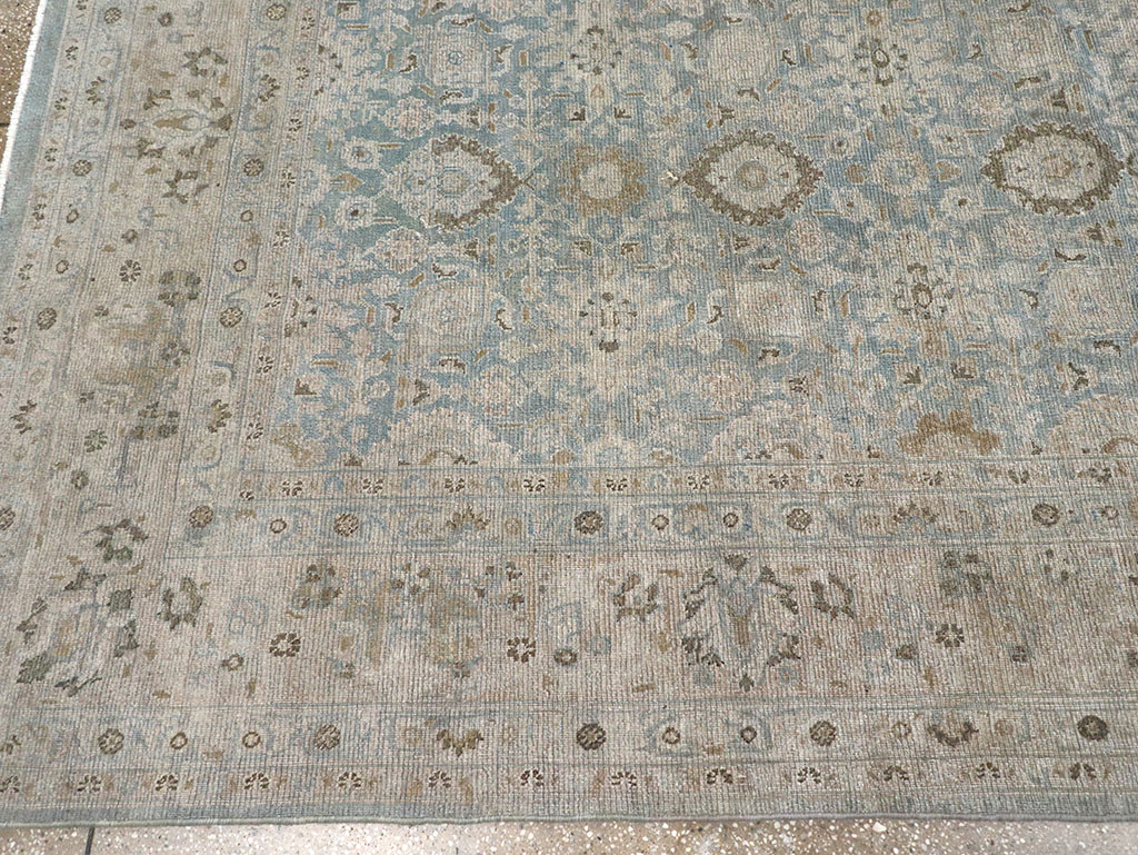 Antique Persian Mashad Room Size Carpet, No.32421 - Staging