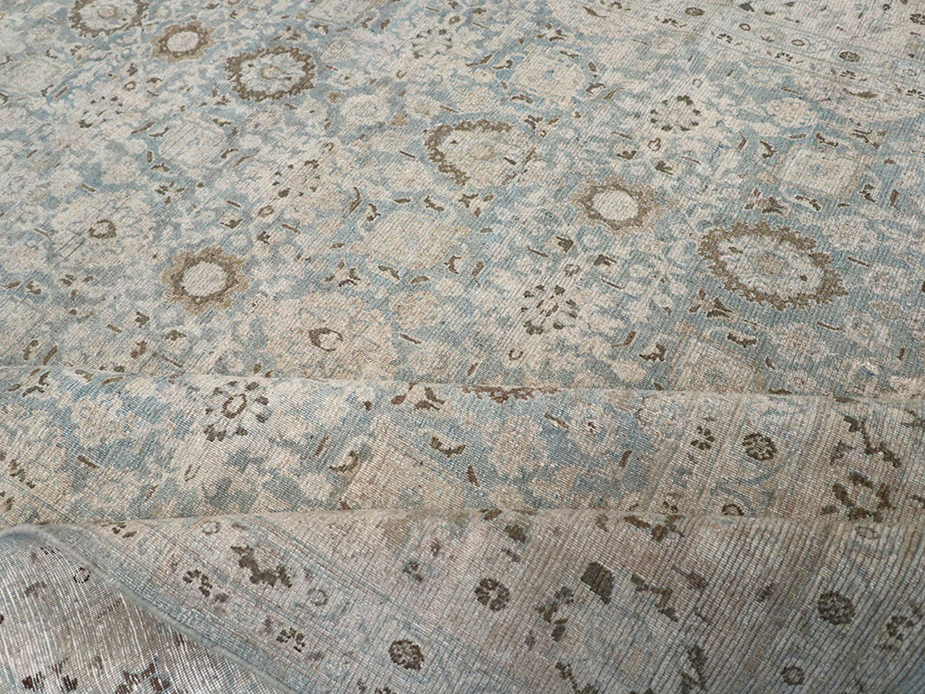 Antique Persian Mashad Room Size Carpet, No.32421 - Staging