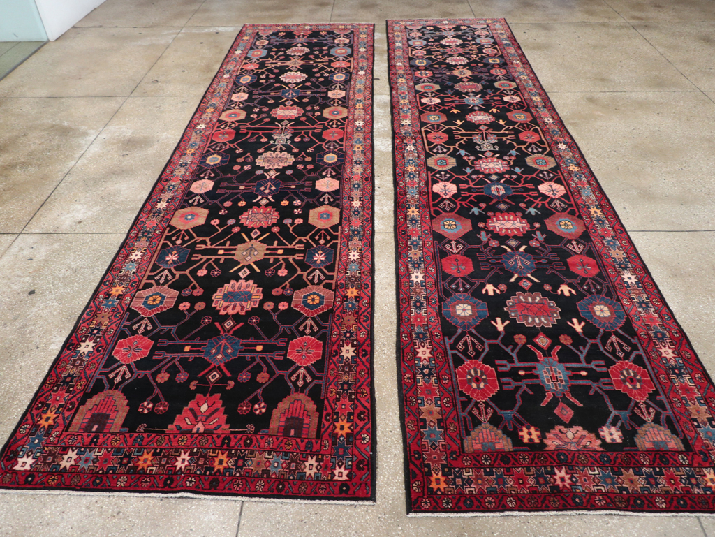 Vintage Persian Malayer Long Runner (Pair: 1 of 2), No.32424 - Staging