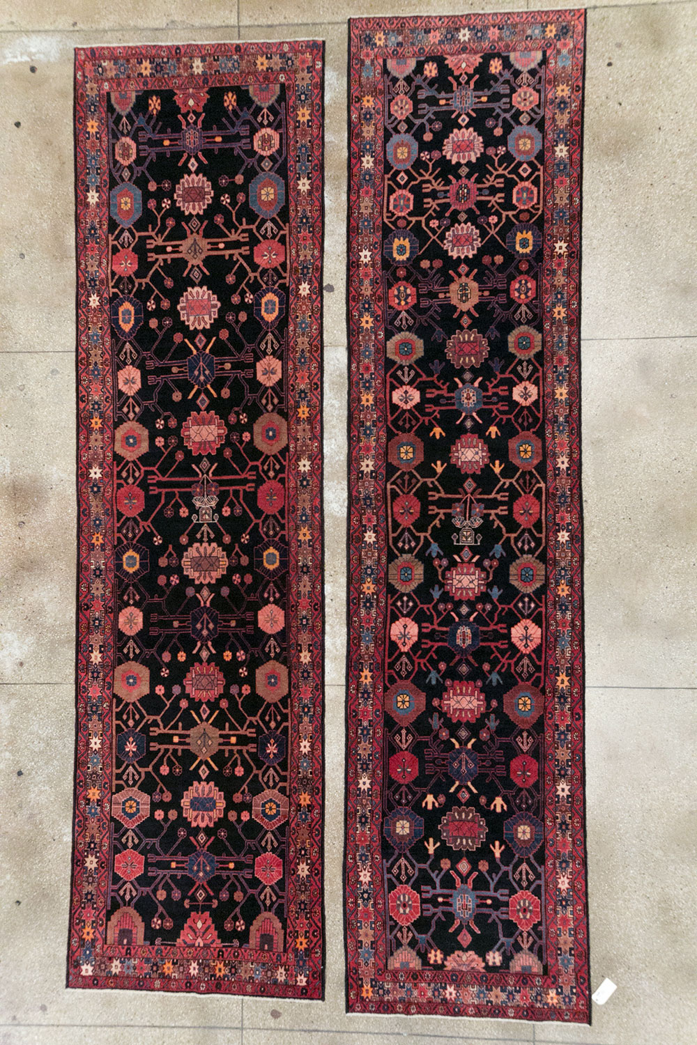Vintage Persian Malayer Long Runner (Pair: 2 of 2), No.32425 - Staging