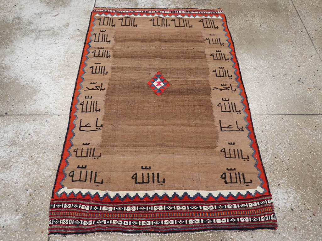 Vintage Persian Flatweave Kilim Throw Rug, No.32429 - Staging
