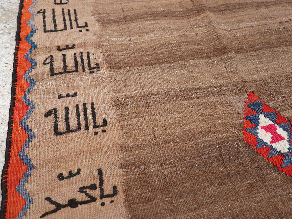 Vintage Persian Flatweave Kilim Throw Rug, No.32429 - Staging