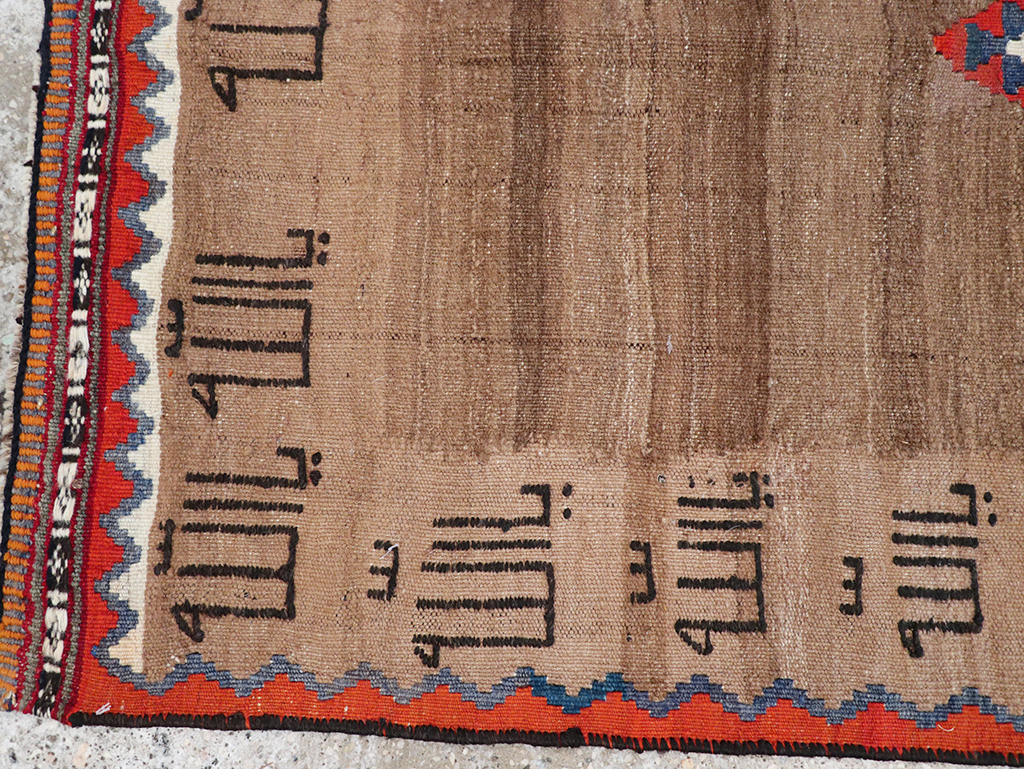 Vintage Persian Flatweave Kilim Throw Rug, No.32429 - Staging