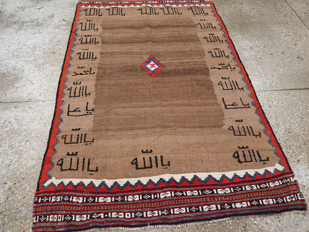 Vintage Persian Flatweave Kilim Throw Rug, No.32429 - Staging