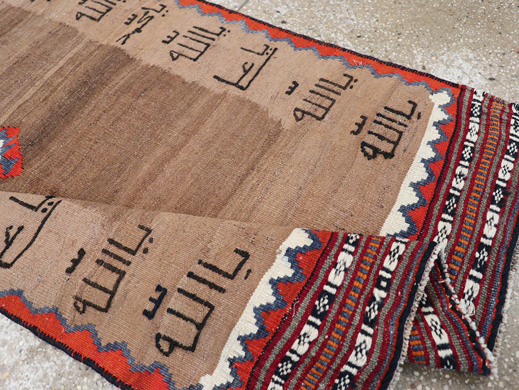 Vintage Persian Flatweave Kilim Throw Rug, No.32429 - Staging