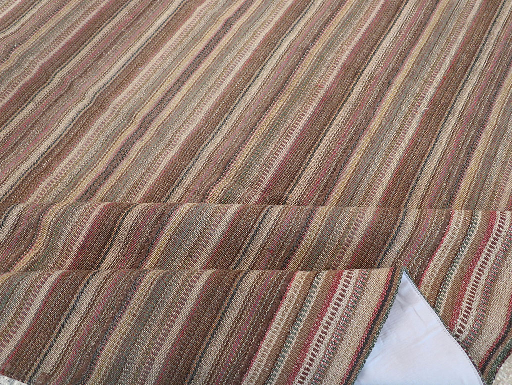 Vintage Persian Flatweave Kilim Room Size Carpet, No.32430 - Staging