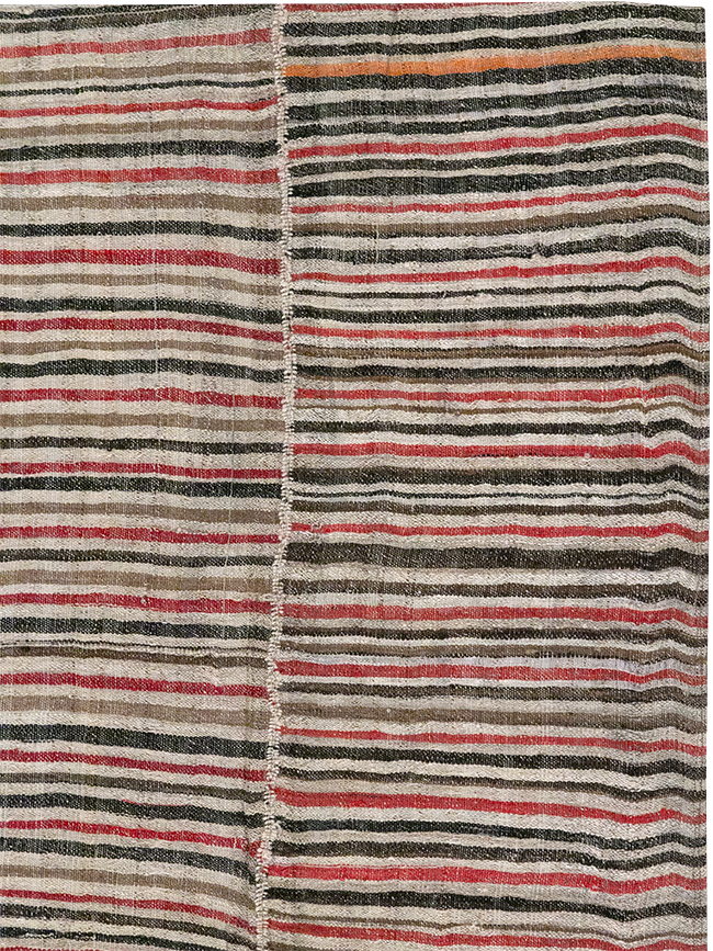 Vintage Persian Flatweave Kilim Accent Rug, No.32432 - Staging