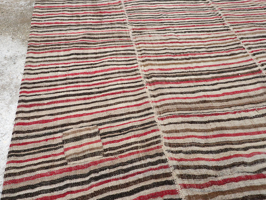 Vintage Persian Flatweave Kilim Accent Rug, No.32432 - Staging