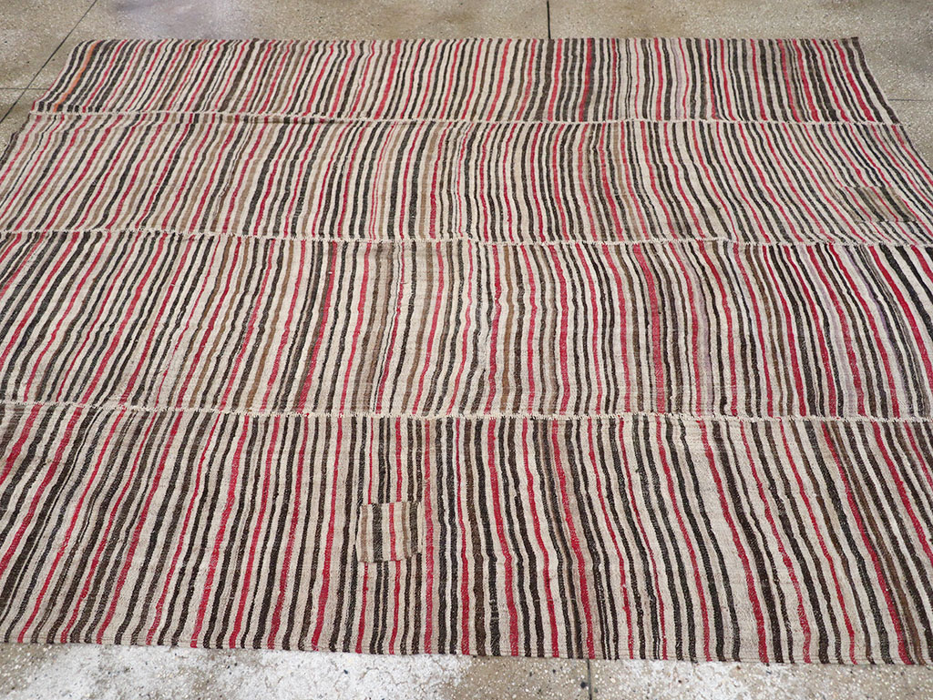 Vintage Persian Flatweave Kilim Accent Rug, No.32432 - Staging