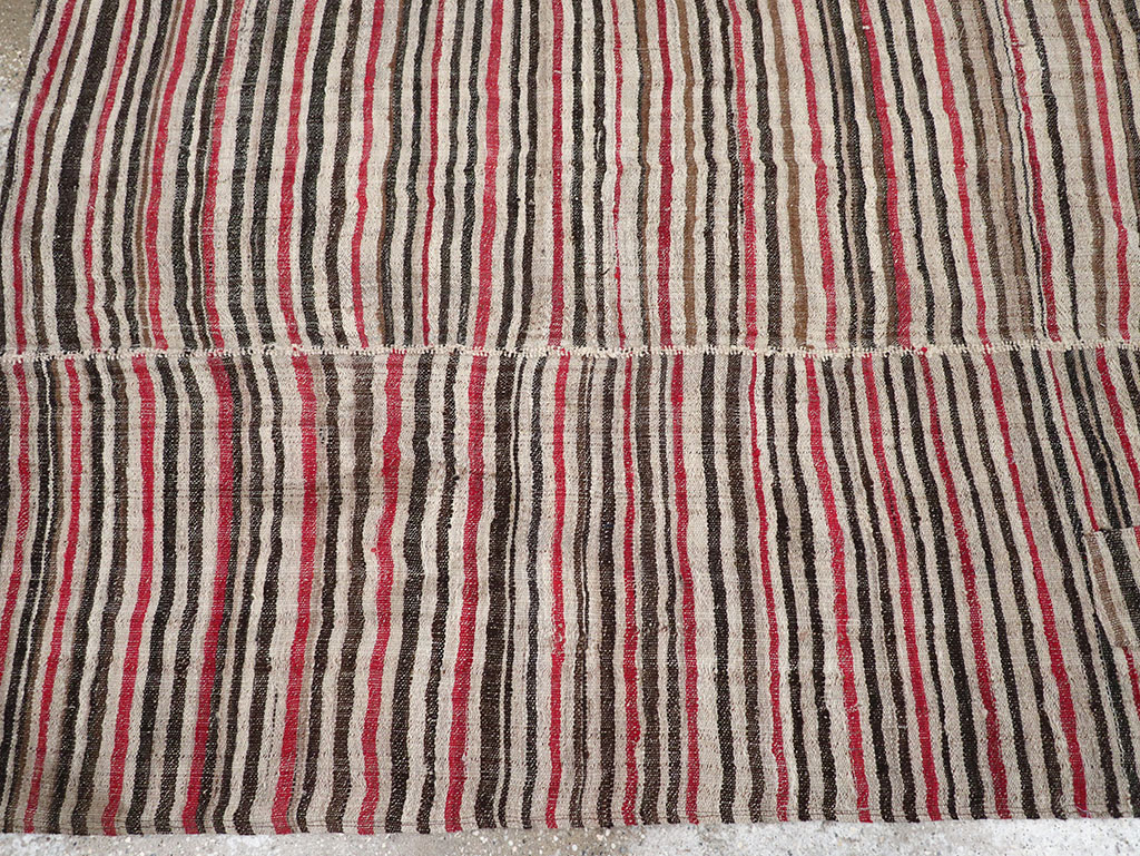 Vintage Persian Flatweave Kilim Accent Rug, No.32432 - Staging