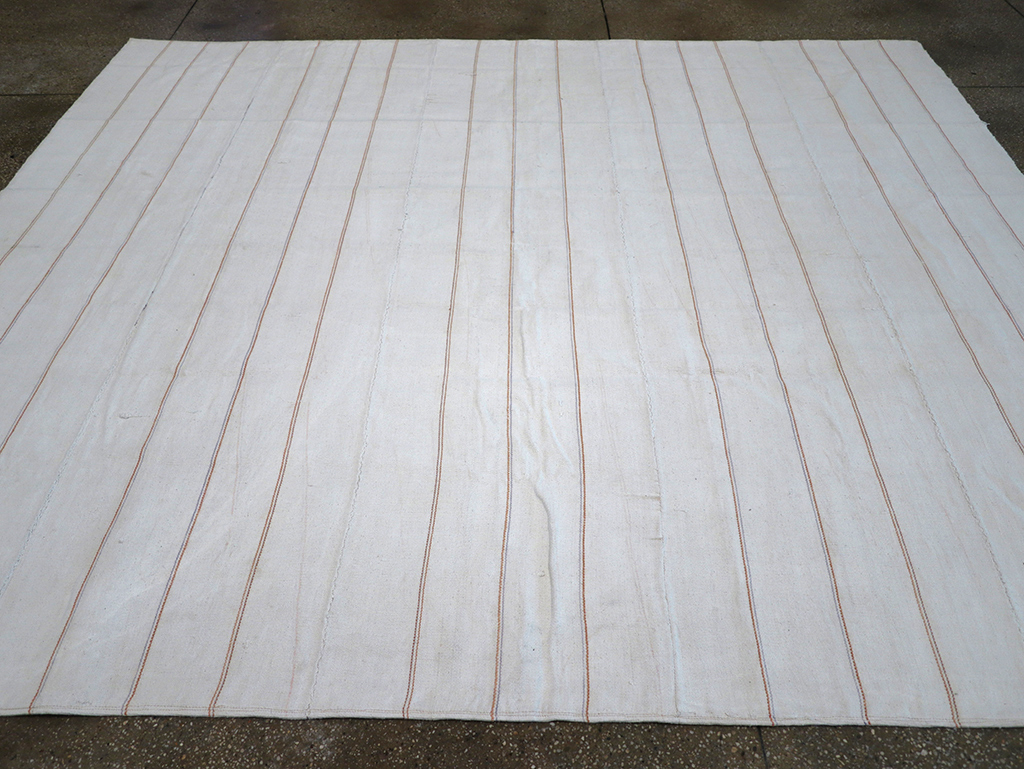 Vintage Persian Flatweave Kilim Room Size Carpet, No.32433 - Staging