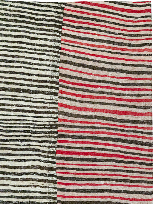 Vintage Persian Flatweave Kilim Room Size Carpet, No.32434 - Staging