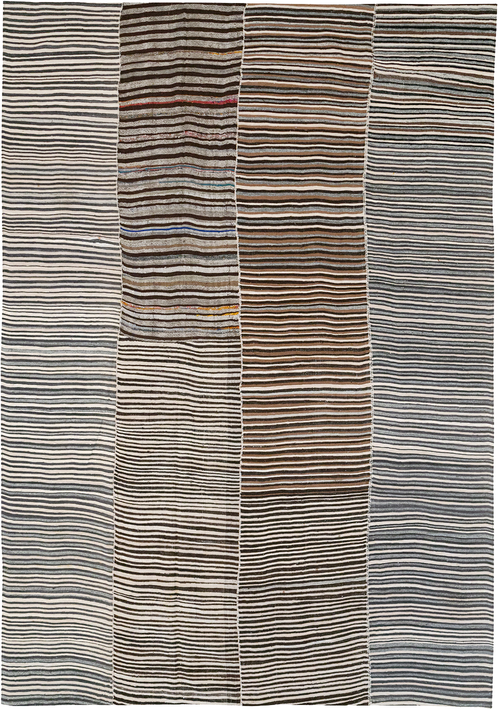 Vintage Persian Flatweave Kilim Room Size Carpet, No.32435 - Staging