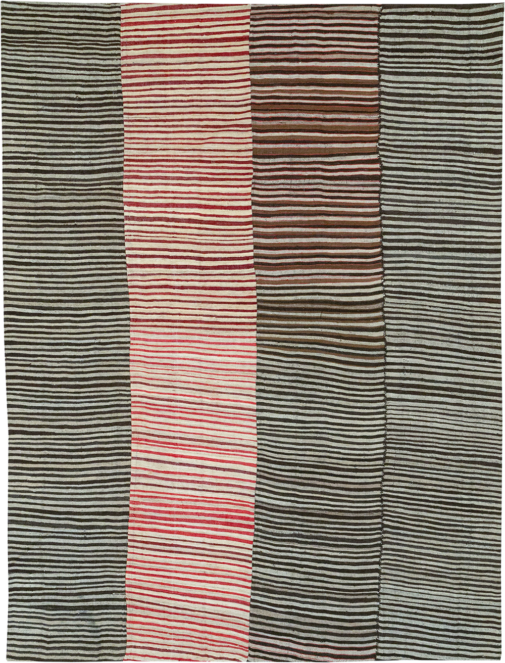 Vintage Persian Flatweave Kilim Room Size Carpet, No.32436 - Staging