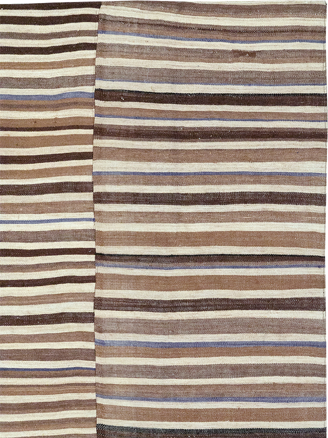 Vintage Persian Flatweave Kilim Gallery Carpet, No.32437 - Staging