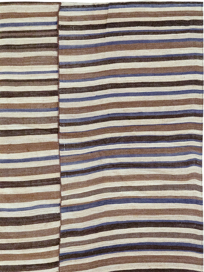 Vintage Persian Flatweave Kilim Gallery Carpet, No.32437 - Staging