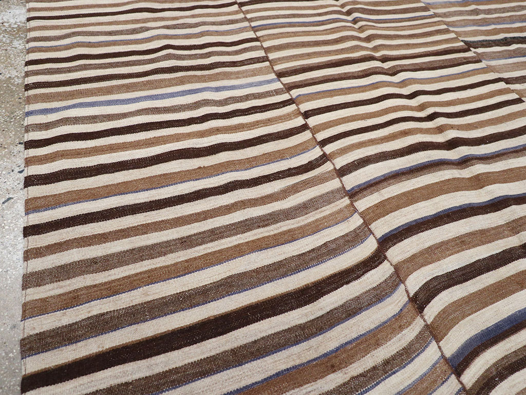 Vintage Persian Flatweave Kilim Gallery Carpet, No.32437 - Staging