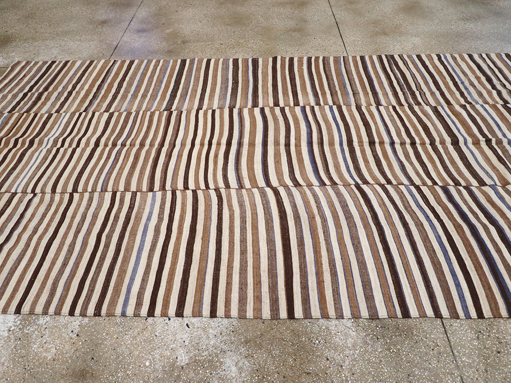 Vintage Persian Flatweave Kilim Gallery Carpet, No.32437 - Staging