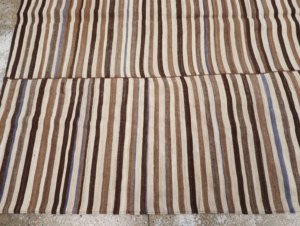 Vintage Persian Flatweave Kilim Gallery Carpet, No.32437 - Staging