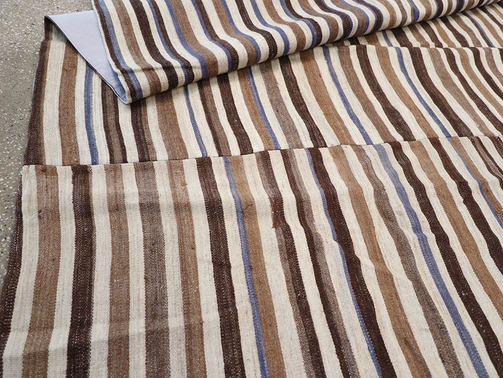 Vintage Persian Flatweave Kilim Gallery Carpet, No.32437 - Staging