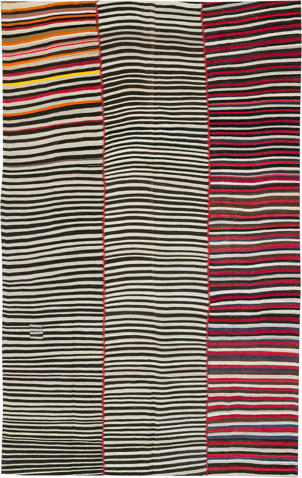 Vintage Persian Flatweave Kilim Accent Carpet, No.32438 - Staging