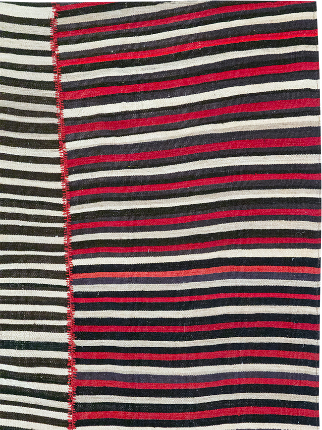 Vintage Persian Flatweave Kilim Accent Carpet, No.32438 - Staging