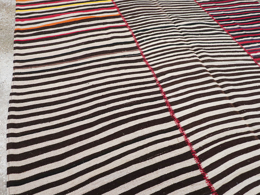 Vintage Persian Flatweave Kilim Accent Carpet, No.32438 - Staging