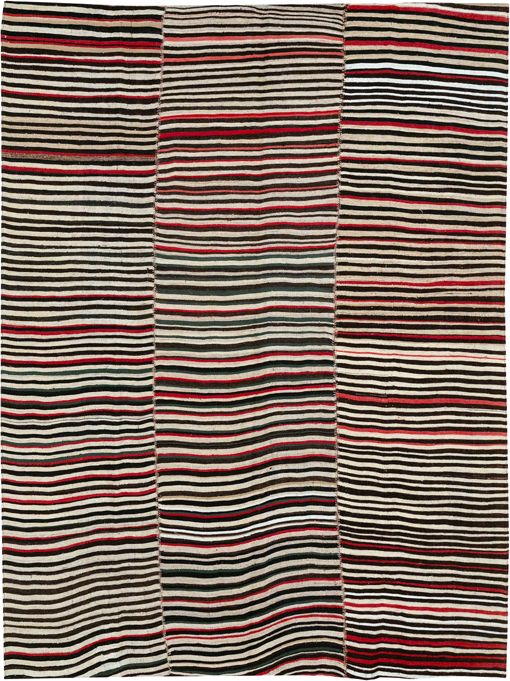 Vintage Persian Flatweave Kilim Accent Rug, No.32439 - Staging