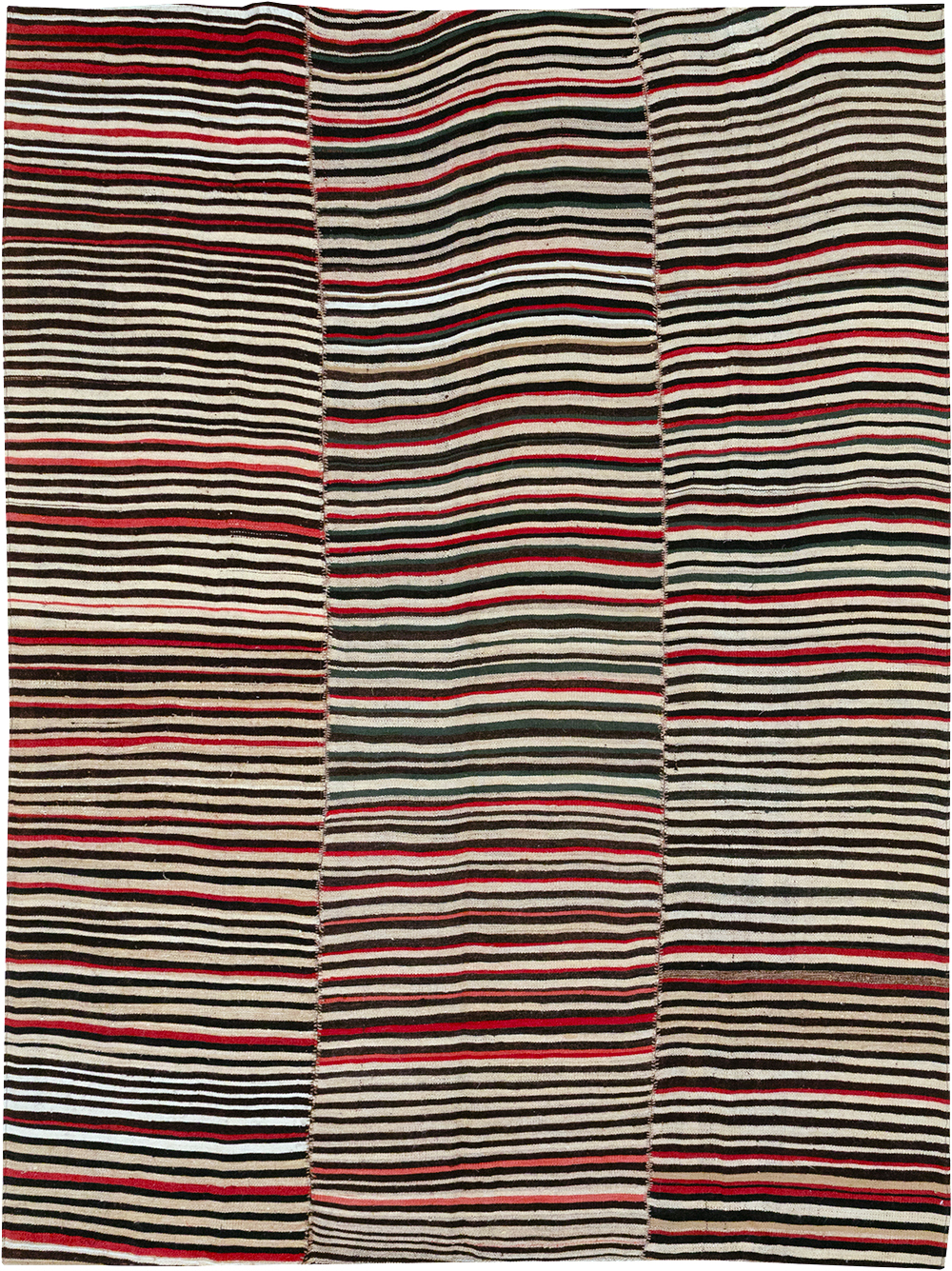 Vintage Persian Flatweave Kilim Accent Rug, No.32439 - Staging