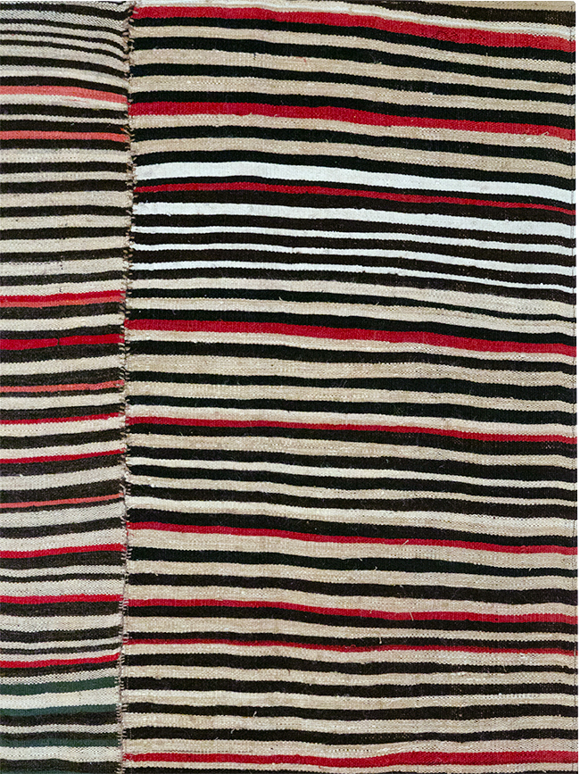 Vintage Persian Flatweave Kilim Accent Rug, No.32439 - Staging